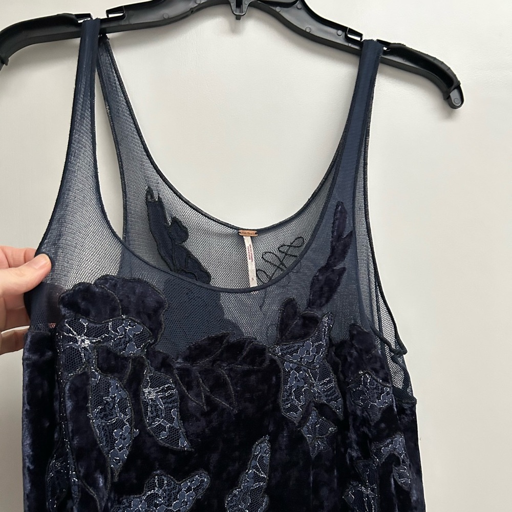 Free People Velvet & Sheer Top - Picture 3 of 7